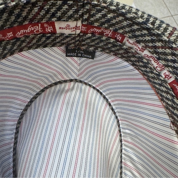 NEW Men’s Penguin Wool Blend Fedora Plaid L/XL - Picture 3 of 5